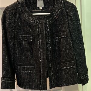 Halogen Black and White Tweed Jacket